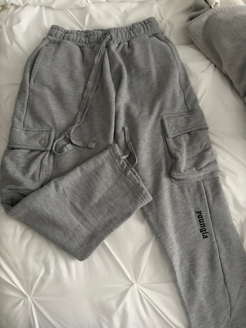 YoungLA Cargo Sweatpants with Side Pockets